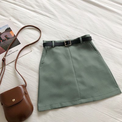 Stílusos női szoknya magas derékkal és övvel több színben