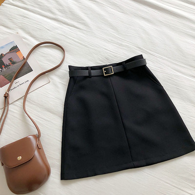 Stílusos női szoknya magas derékkal és övvel több színben