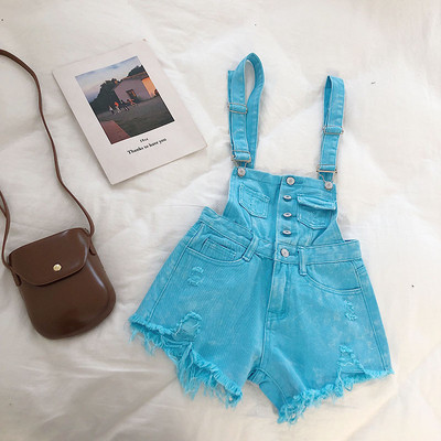 Salopete casual de dama in roz, albastru, negru si alb