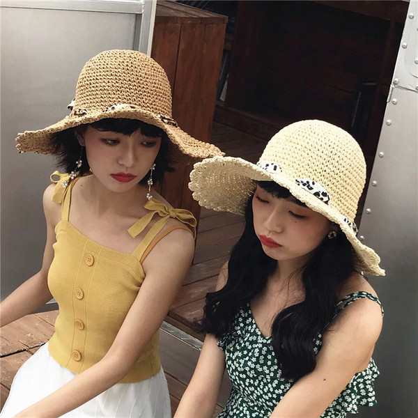 Palarie de vara dama cu panglica leopard in trei culori