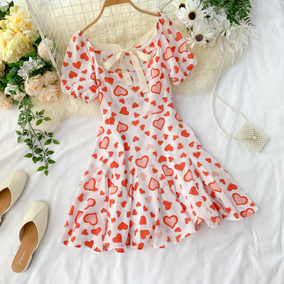 Rochie moderna de dama cu maneci scurte si panglica in patru culori