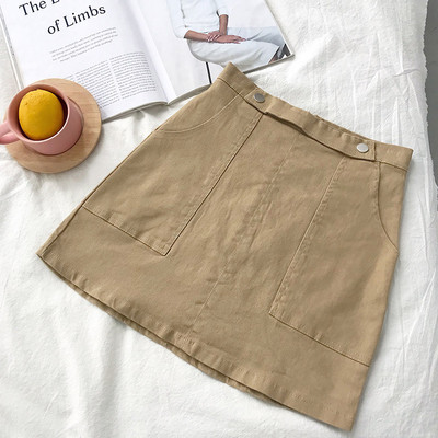 Fusta casual dama cu buzunare in mai multe culori