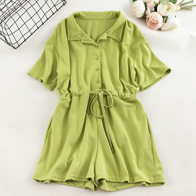 Salopeta scurta dama casual cu cravate in mai multe culori