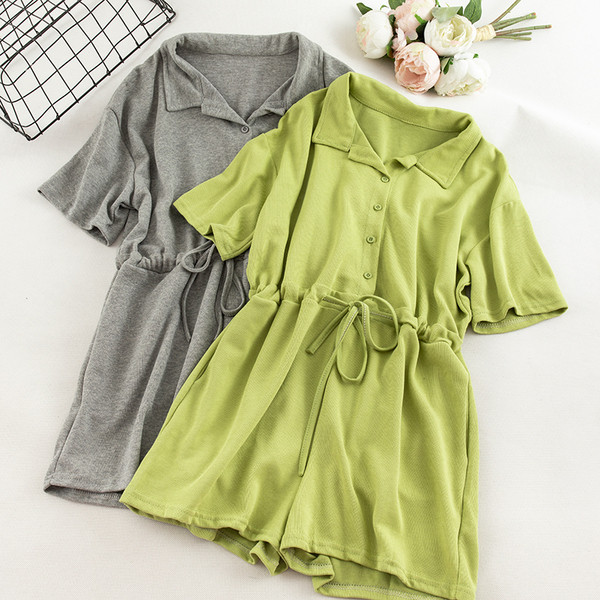 Καθημερινές κοντές γυναικείες φόρμες με δεσμούς σε διάφορα χρώματα