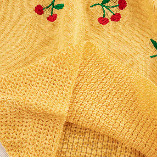 Maieu casual dama cu bretele subtiri si broderie in trei culori