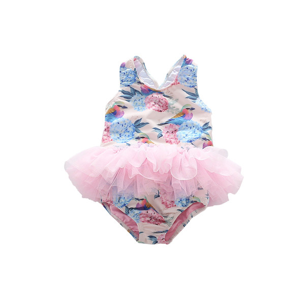 Gyerek teljes fürdőruha tüllel lányoknak