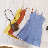 Rochie casual dama cu nasturi in mai multe culori