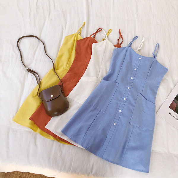 Rochie casual dama cu nasturi in mai multe culori