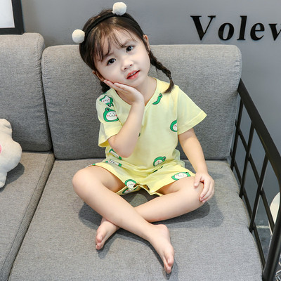 Gyerek pizsama sárga és zöld színben lányoknak és fiúknak