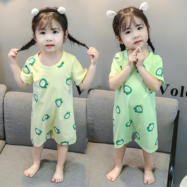 Gyerek pizsama sárga és zöld színben lányoknak és fiúknak