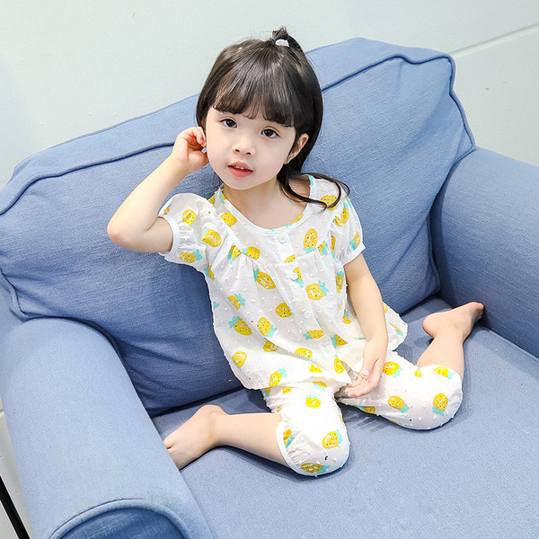 Gyermek pizsama lányoknak két színben, két részben