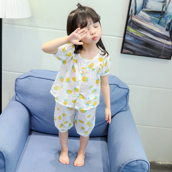 Gyermek pizsama lányoknak két színben, két részben