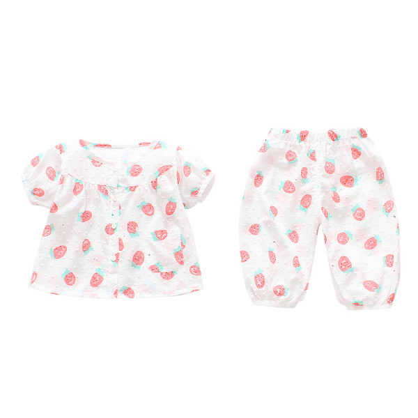 Gyermek pizsama lányoknak két színben, két részben