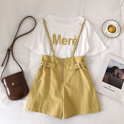 Set de tricou și pantaloni scurți pentru femei în trei culori