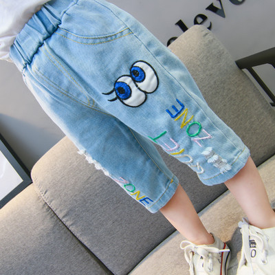 Modern gyerekfarmer hímzéssel - lányoknak