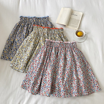 Női alkalmi szoknya elasztikus derékkal, virágmintával