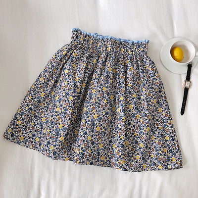 Női alkalmi szoknya elasztikus derékkal, virágmintával