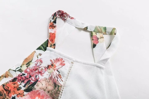 Rochie de dama cu spatele gol cu model floral