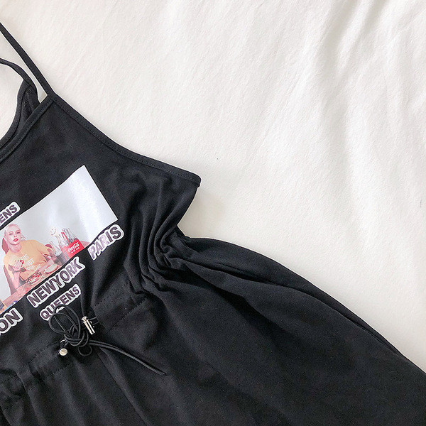 Μοντέρνα γυναικεία ολόσωμη φόρμα με μαύρο και γκρι χρώμα