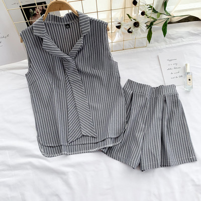 Set modern de dama din doua piese cu panglica in mai multe culori