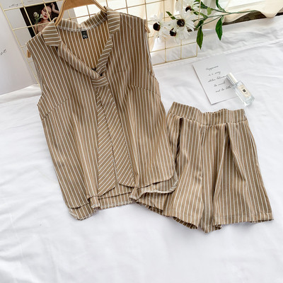 Set modern de dama din doua piese cu panglica in mai multe culori