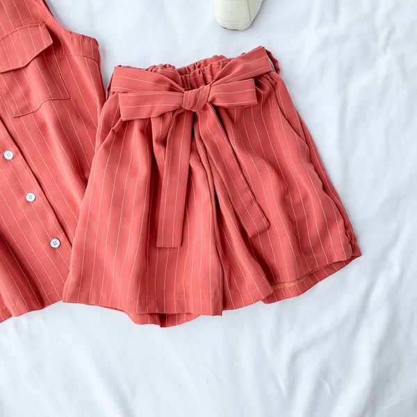 Set modern de dama din doua piese cu panglica in mai multe culori