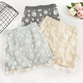 Kockás női szoknya virágmotívumokkal három színben