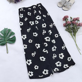 Pantaloni casual dama cu motiv floral in mai multe culori