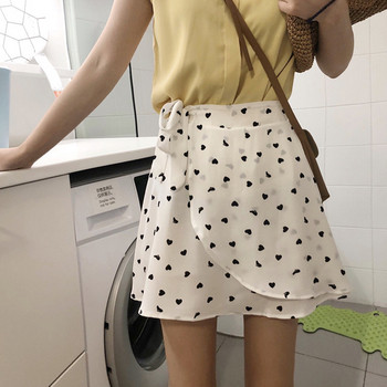 Fusta de vara dama cu aplicatie alb-negru