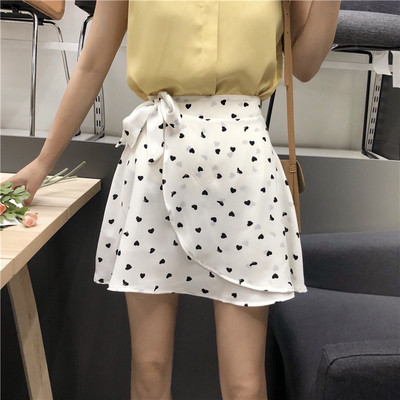 Fusta de vara dama cu aplicatie alb-negru