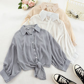 Cămașă modernă de damă cu legare în mai multe culori