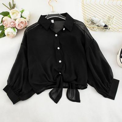 Cămașă modernă de damă cu legare în mai multe culori