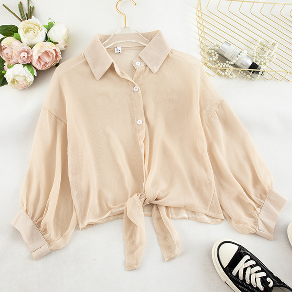 Cămașă modernă de damă cu legare în mai multe culori