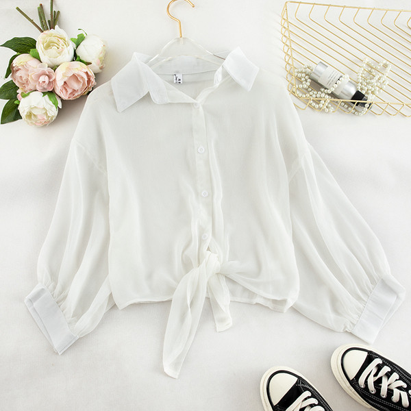 Cămașă modernă de damă cu legare în mai multe culori