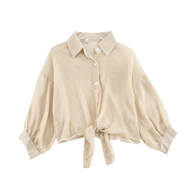 Cămașă modernă de damă cu legare în mai multe culori