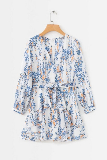 Rochie de dama din sifon in trei culori si model floral