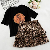 Set modern pentru femei din două părți în alb și negru