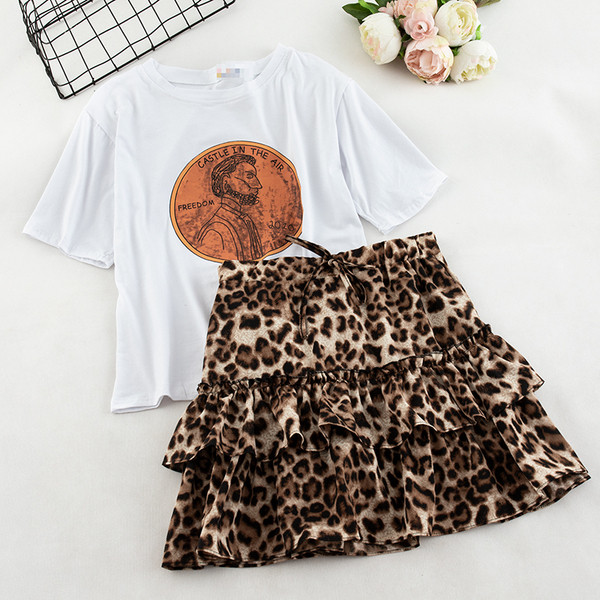 Set modern pentru femei din două părți în alb și negru