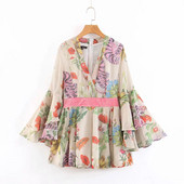 Μοντέρνα γυναικεία ολόσωμη φόρμα με φαρδιά μανίκια