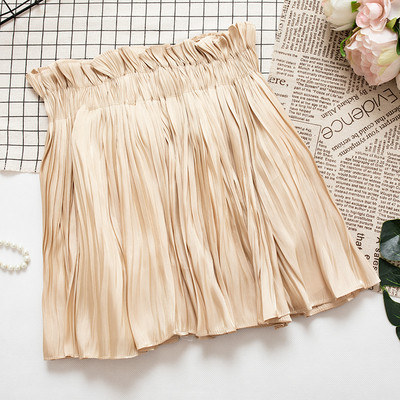 Плисирана дамска пола с висока талия в четири цвята