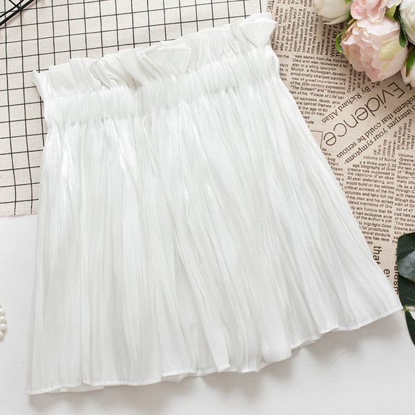 Плисирана дамска пола с висока талия в четири цвята