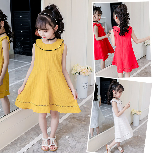 Model modern de croi rochie pentru copii in trei culori