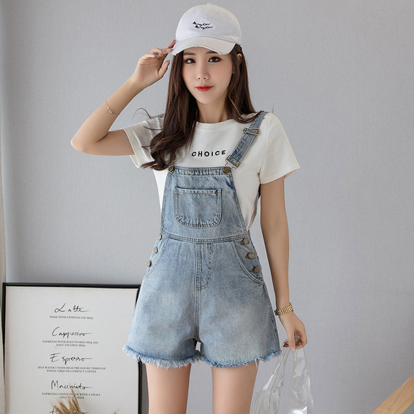 Γυναικεία ολόσωμη φόρμα denim σε ανοιχτό  χρώμα