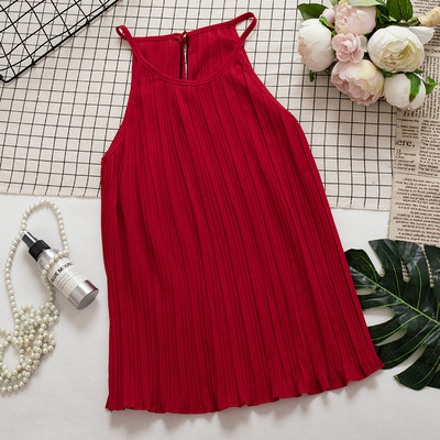 Modern női redőzött felső, különböző színekben