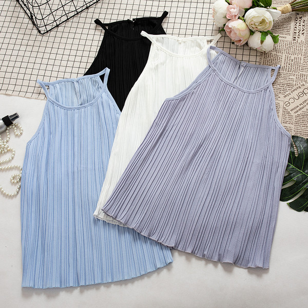 Modern női redőzött felső, különböző színekben