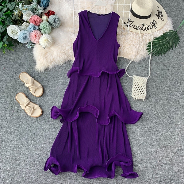 Rochie moderna de dama cu decolteu in V in diferite culori