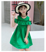 Rochie eleganta pentru copii cu panglici in trei culori