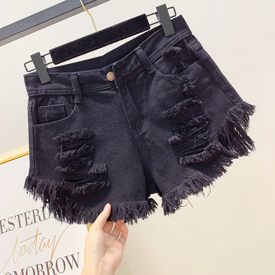 Pantaloni scurți casual dama cu motive rupte in mai multe culori