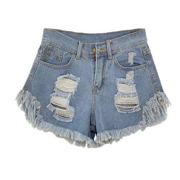 Pantaloni scurți casual dama cu motive rupte in mai multe culori