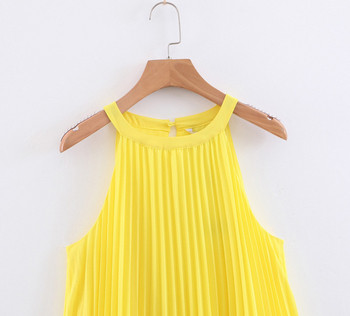 Rochie de damă modernă plisată în patru culori